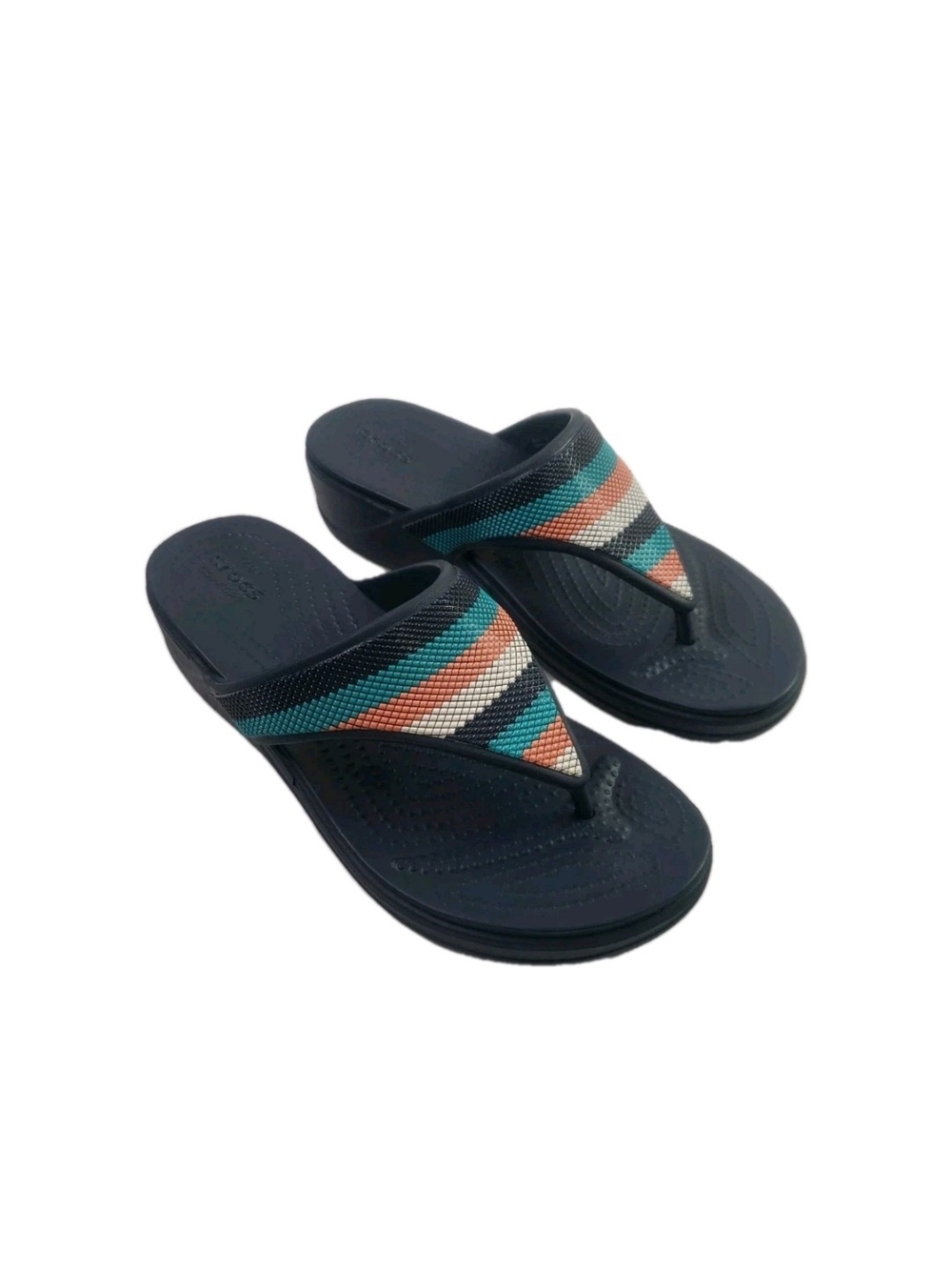 CROCS Monterey Thong Wedge Sandals Womens Size 7 New